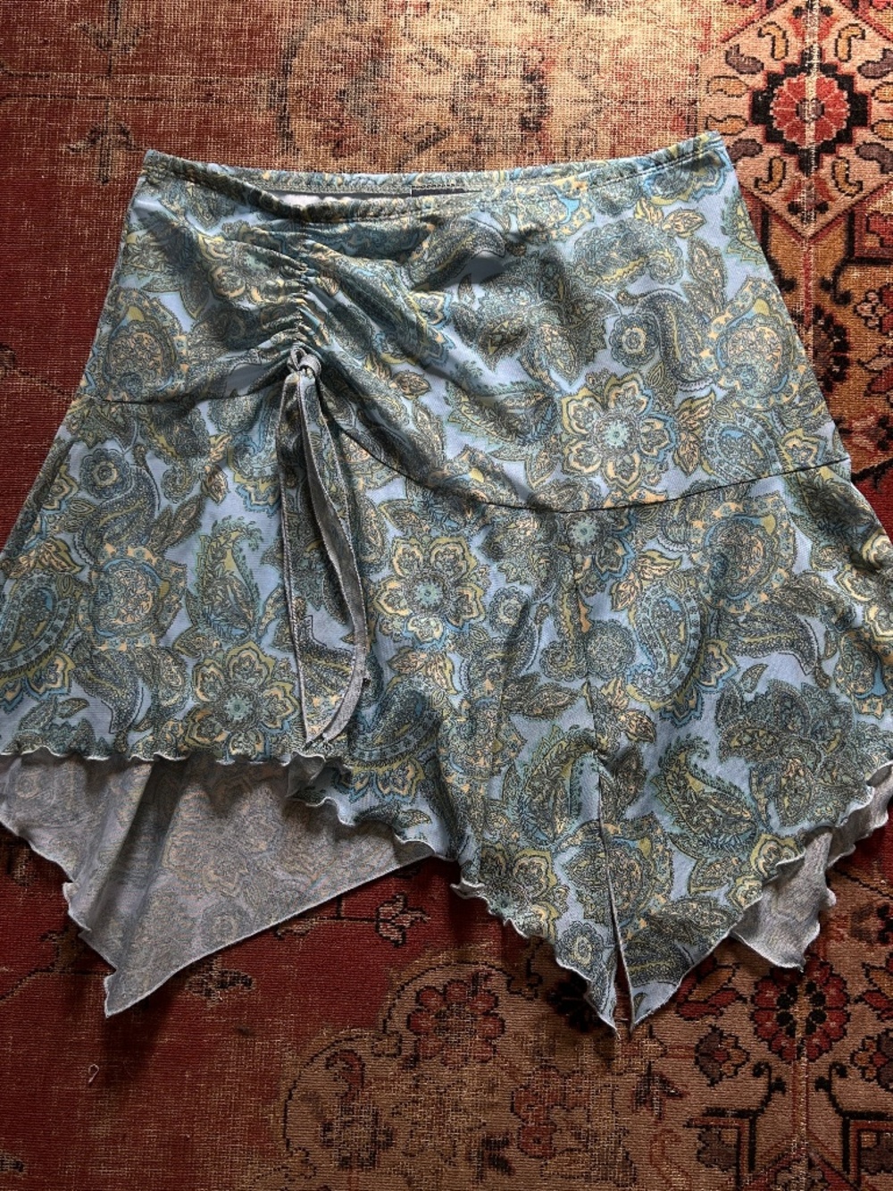 Vintage 1990's Paisley Mini Skirt Size XL